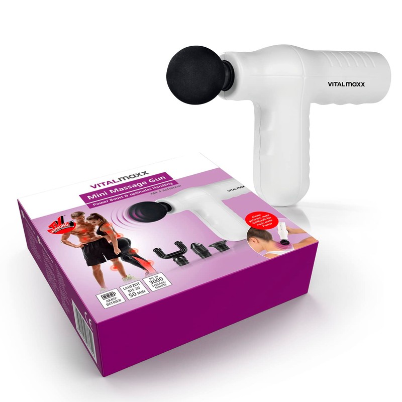 VITALmaxx Mini Massage Gun Smart Grip Massage Gun with 4