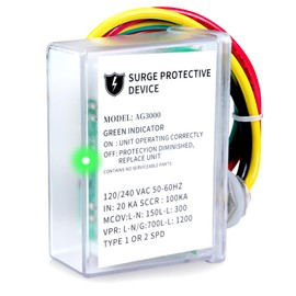 AG3000 HVAC Surge Protector 120/240V – Universal Mini Split Surge Protective Device with TPMOV Technology, Type 4X Watertight Enclosure, LED Status Indicator, Comprehensive Surge Protection