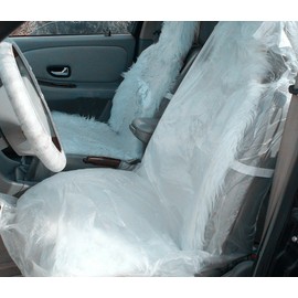 Moyishi Car Disposable Plastic Seat Covers Vehicle Protector Mechanic Valet Pet Seat Covers (50PCS)