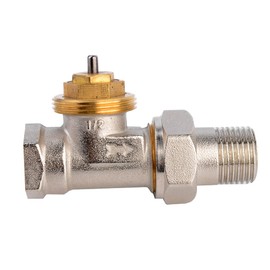 S SIENOC Thermostatic Valve Thermostatic Head Radiator Connection Set Screw Connection Fit (Through Valve 1/2)