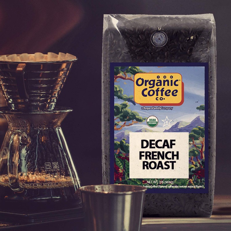 The Organic Coffee Co. DECAF French Roast Whole Bean Coffee