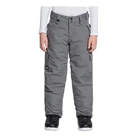 Quiksilver Porter Snowboard Pants Kids Sz S (10) Heather Grey