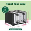 BELLA 4-Slice Toaster - Auto Shut Off, Extra Wide Slots,
