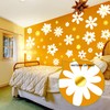 Boho Daisy Floral Wall Decals 9 Sheets White Gold Flower