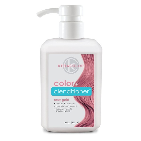 Keracolor Clenditioner ROSE GOLD Hair Dye - Semi Permanent Hair Color Depositing Conditioner, Cruelty-free, 12 Fl. Oz.