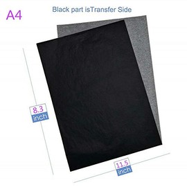 Vogueing 100 Pcs A4 Carbon Paper Transfer Paper for Wood Paper Canvas and Other Surfaces Black