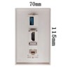 Ulyris HDMI USB3.0 Cat6 Wallplate Ethernet Wall Plate Panel Size