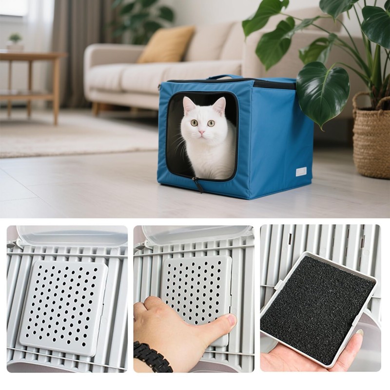 Pack of 9 Carbon Filter, Cat Litter Tray, Carbon Filter,