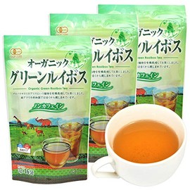 Organic Green Rooibos Tea, 0.1 oz (3 g) x 16 Packs (3 Bags), Organically Grown, JAS Certified, Decaffeinated