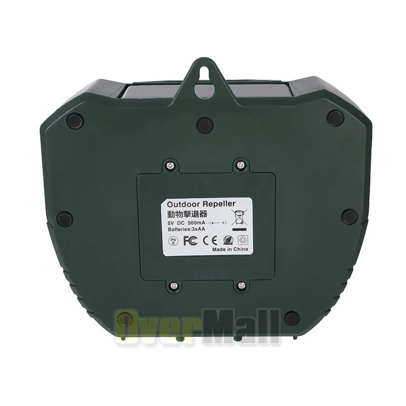 Ultrasonic Solar Animal Repeller 5 Modes with Motion Sensor Flashing