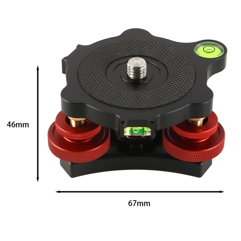 Laroal Tripod Leveling Base Camera Leveler With Bubble Level 3