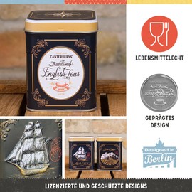 Nostalgic-Art Retro Tea Canister 100g Traditional English Teas - Gift Idea for Tea Lovers Storage for Loose Tea and Tea Bags Vintage Design