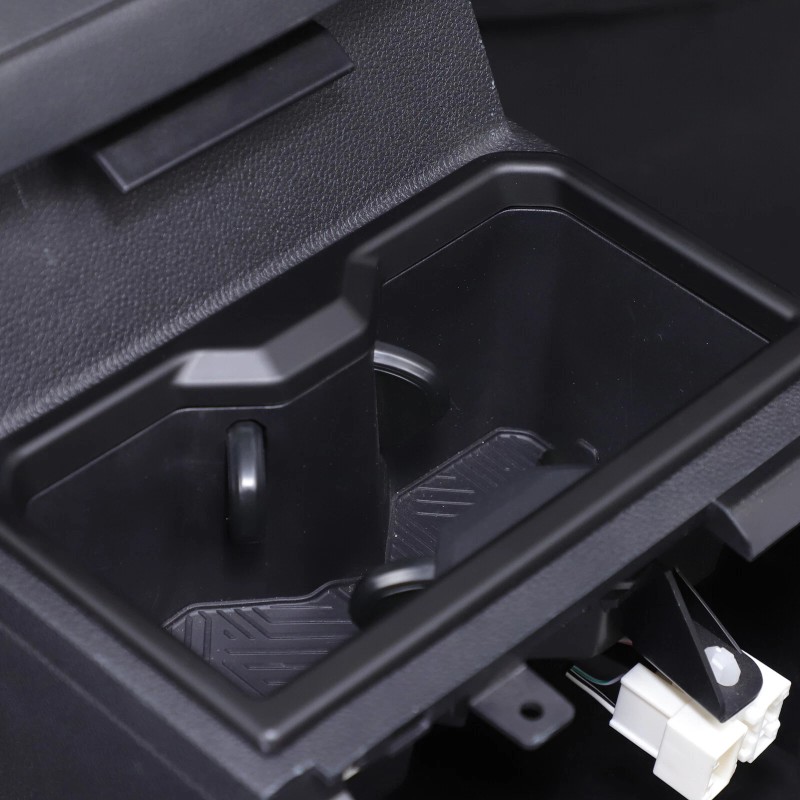 car-king888 ABS Matt Black Front Beverage Cup Holder Frame Trim