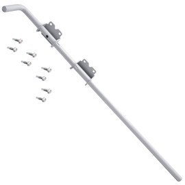 Vinyl Fence Gate Drop Rod(WHITE) - AKA Gate Drop Pin, Cane Bolt - Drop Rods for Securing One of The Double Gates to The ground so The Other can be Latched to it -Powder Coated Gate Hardware