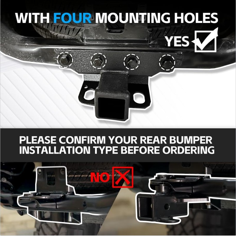 YZONA for Jeep Gladiator JT Tow Hitch, 2 Inch Receiver,