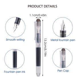 LALOCAPEYO Straight liquid Pen for Students' Calligraphy Practice F Pen Tip for Examination Calligraphy Pen for Writing Painting Drawing Diary School Scrapbook and Sketch Office Supplies