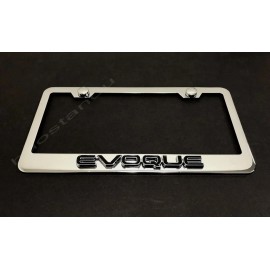 BLVD 1x EVOQUE 3D Emblem STAINLESS STEEL License Plate Frame RUST FREE + Screw Cap