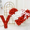 100pcs Red and white balloons 12 Inch Thickened Latex Red
