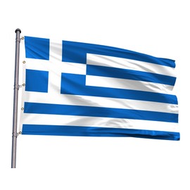 Greece Extra Large Flag 10x15FT Giant Greek National Polyester Flag With 5 Grommets For Patriotic Greek Themed Festival Events Party Decoration(GR, 10x15Ft)