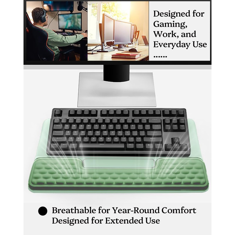 TAODICO Wrist Rest for Computer Keyboard, 2 in 1 Keyboard