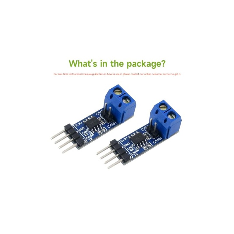 SN65HVD230 CAN Bus Transmitter Receiver (2pcs), Connects MCUs to Can