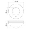 EMOS Infrared Motion Sensor Surface-Mounted for Indoor Use, 360° Working