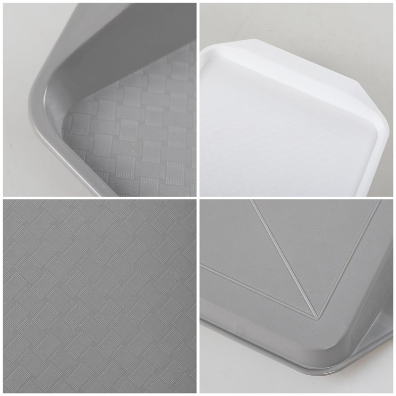Parlynies 6 Pieces Restaurant Serving Tray, Plastic Non Slip Surface