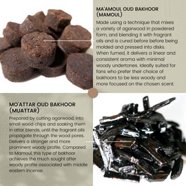 Mamoul Oud Silk Touch 80g Incense (Pressed Resin Disks) | for Charcoal or Electric Bukhoor Burner (Mabkhara) | Meditation Decor & Stress Relief Arabian Home Fragrance