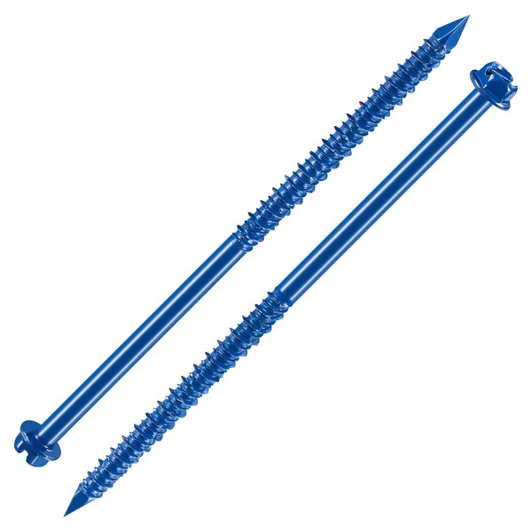 Wensilon(30 PCS) 1/4" * 5" Slotted Hex Washer Head Concrete