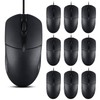 SUNYIWJIE 20 PCS Black Wired Computer Mouse Bulk USB 1000