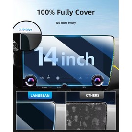 LANGBEAN NX 350 Screen Protector for 2025-2022 Lexus NX250/NX350/NX350h/NX450h+, HD Clear, High Sensitivity, 14 Inch 9H Tempered Glass Car Screen Protector