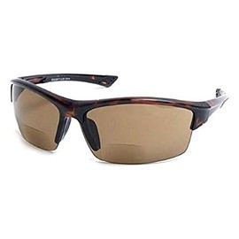 Pink Ribbon Shades, Inc. Bifocal Safety Sport Wrap Reading Sunglasses Readers for Men and Women 8378 (Tortoise, 1.50)