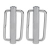 2Pcs Slide Buckle 316 Stainless Steel Rectangle Adjustable Knurled Roller