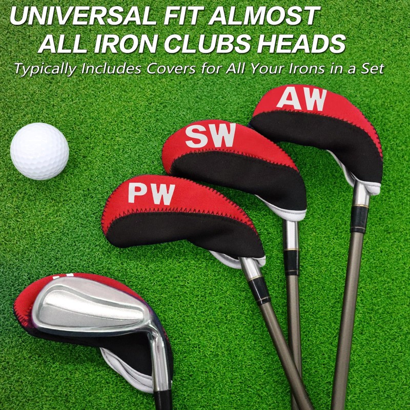 Golf Iron Head Covers with Number Printed Value 10 Pcs/Set,