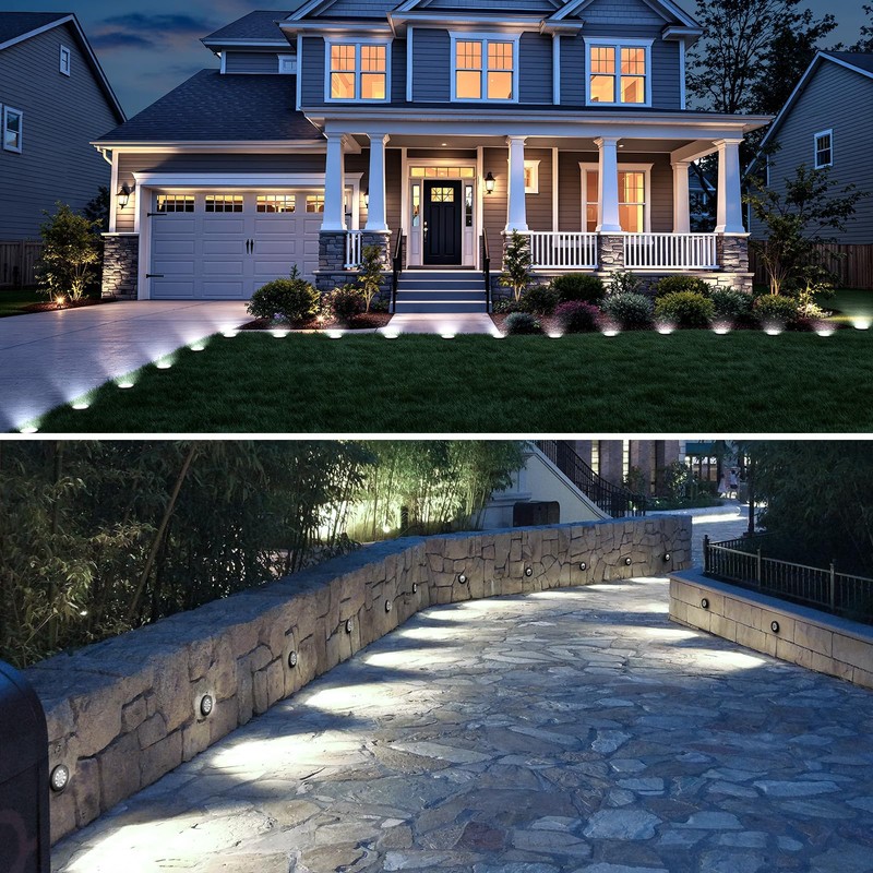Brightown Solar Lights Outdoor Waterproof, 12 Packs LED In-Ground Solar