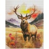 Abillyn Embroidery Cross Stitch Kits Strong Deer Stamped with Printed