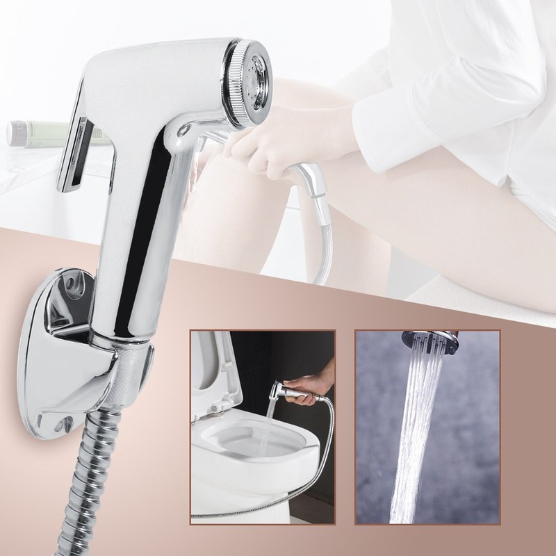 Multi-Functional Women ABS Bathroom Handheld Toilet Bidet Shower Sprayer Hose