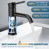 FORIOUS Bathroom Tap, Washbasin Tap, Black Single Handle Mixer Tap