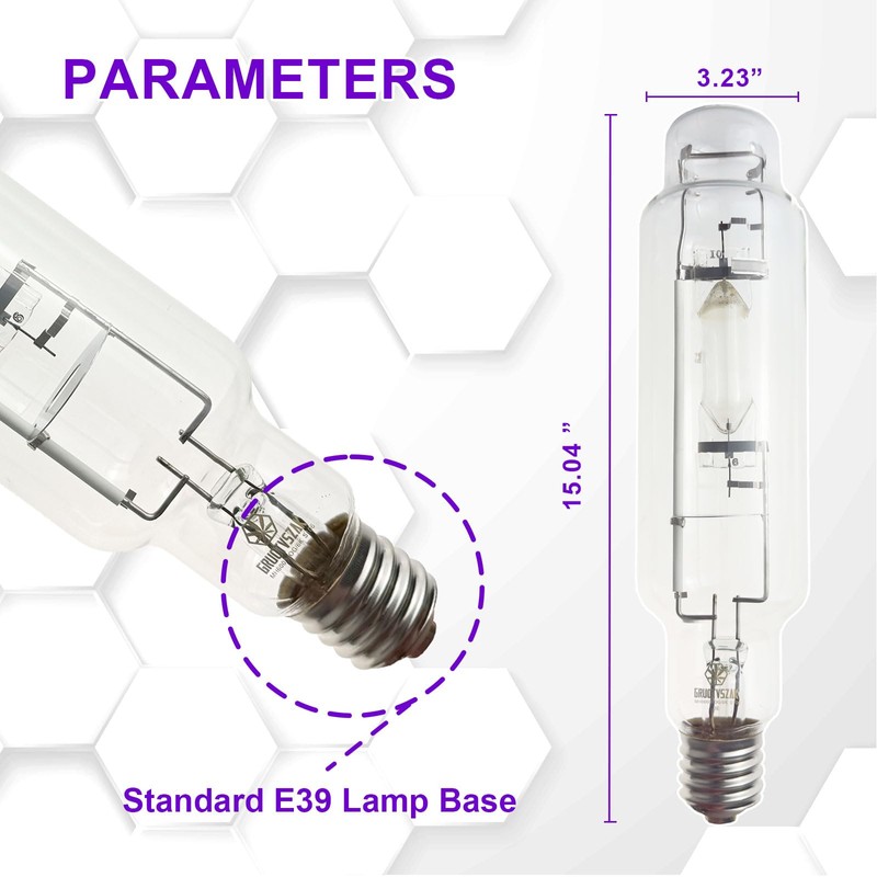 Metal Halide 1000W E39 6000K MH 1000 Watts Grow Light