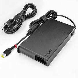 Adaptador de Cargador de 230 W para Lenovo Legion, ThinkPad y Ideapad, Carga Rápida, Negro