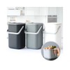 Lumina D Square Food Waste Bin 5L + Nurumi Included Food Waste Container Select/White