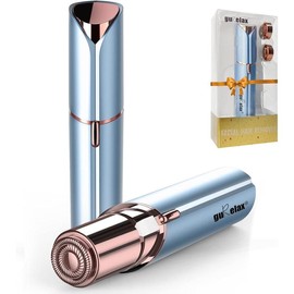 Facial flawless Hair Remove as Mother's Day Gifts(with 2 x Replacement Heads), Face Shaver for Women, Best Touch Hair Removal Device, Electric Upper Lip/Chin Razors for Women - Colour: Rose Red Facial Hair Remover