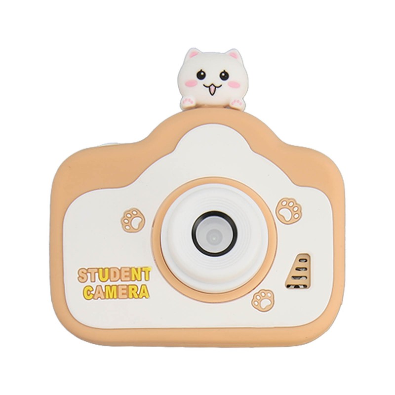 Kids Digital Camera Khaki 40MP HD Dual Camera Children's Cartoon