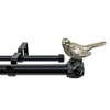 MERIVILLE 1-Inch Diameter Telescoping Double Window Curtain Rod, Pewter Bird