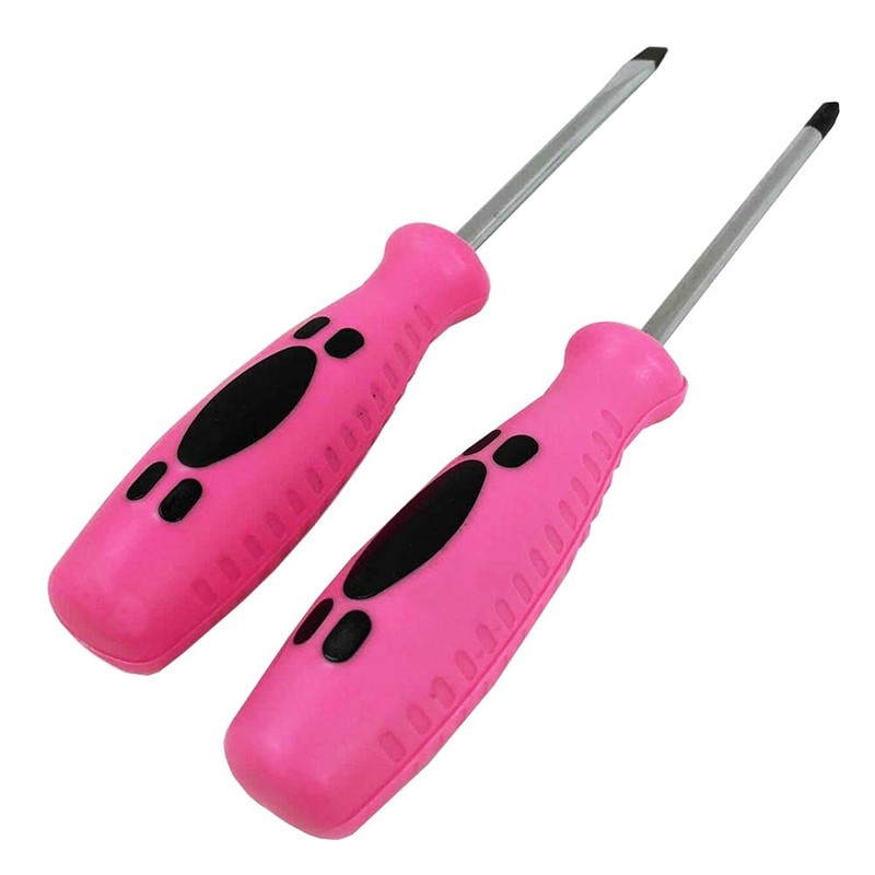 Generic 2 Pc Ladies Pink Screwdriver Set - Flat &