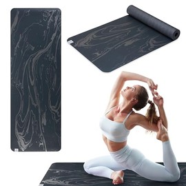 Gaiam - Alfombrilla de Yoga de Agarre seco, 5 mm de Grosor, Antideslizante, para Ejercicios y Ejercicios de Fitness estándar o Caliente, Pilates, y En