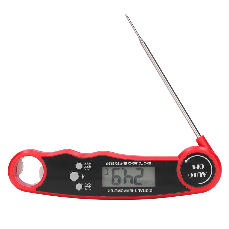 Food Thermometer Waterproof 304 Stainless Steel Folding Probe Fast Meat