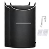 KINGSUSLAY XL Hanging Laundry Hamper, 2PC-Black, Over Door/Wall Mount, Large