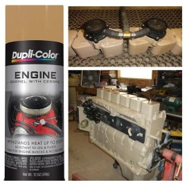 Dupli-Color Cummins Beige Coating Spray Can Brake Caliper Engine Enamel Paint High Temp