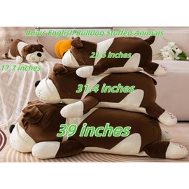 Rniuc Dog Stuffed Animals,Brown 17.7in Puppy Plush Plushies Cute Dog Stuffed Toy Pillow Soft Plush Dog Pillow Gifts for Adults Kids Boys and Girls